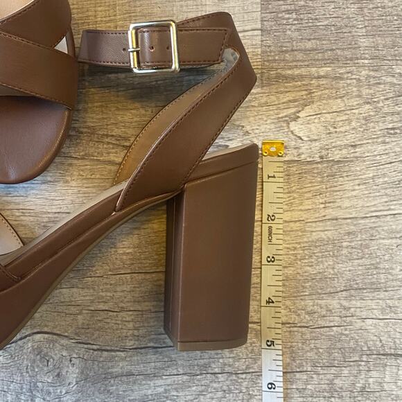 Sun + Stone Lillah Block Heel Platform Dress Sandals, Brown Women Size 11M NWOT - Picture 10 of 12